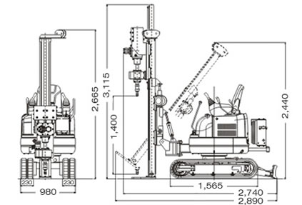 ボーリングマシン（ECO-1V2）